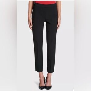 DKNY Womens Black Wear To Work Straight Leg Pants - size 8
